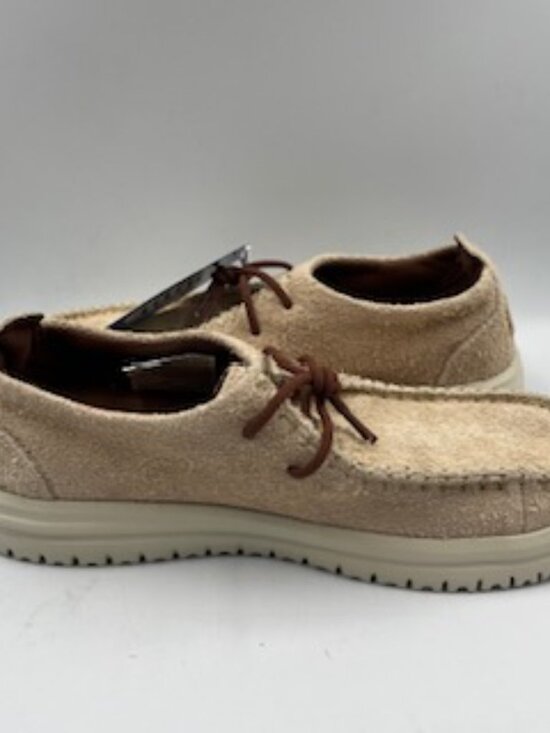 NEW Hey Dude Wally Nxt Moc Men’s size 9 Beige Suede slip on shoes Sneakers NWT main image 6